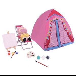 Artist Play Tent And Art Set Accessories for 17cm Labubu